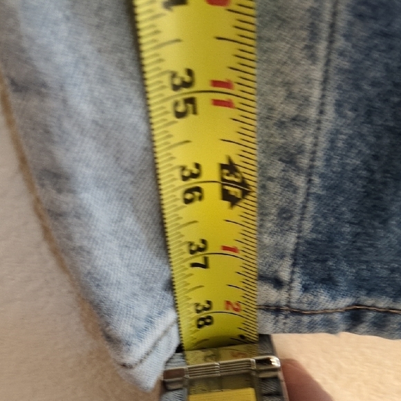 Blank NYC Two-Tone Straight Leg Jeans Bleach Light to Dark Blue Sz 24 - Picture 11 of 15